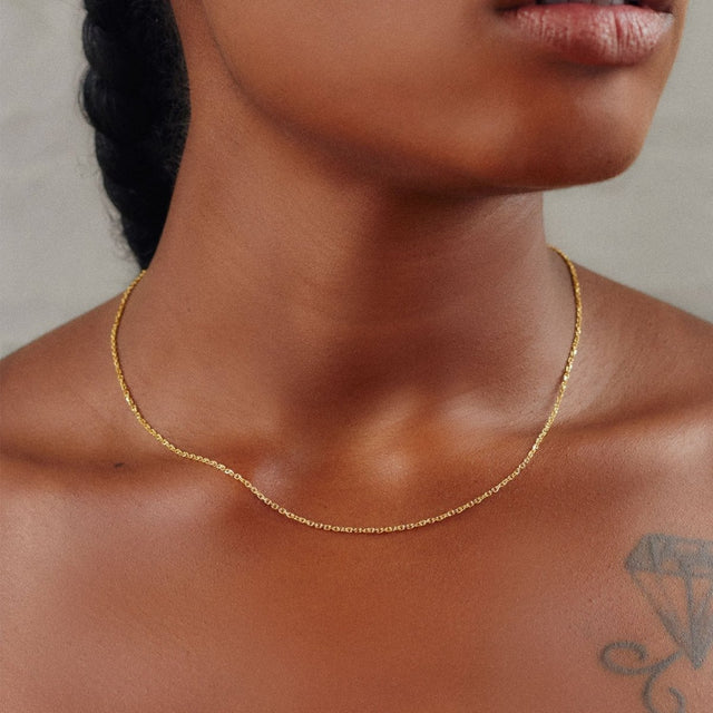 Cora Recycled 14K Gold Necklace - Veneka-Sustainable-Ethical-Jewelry-Nunchi Drop Ship