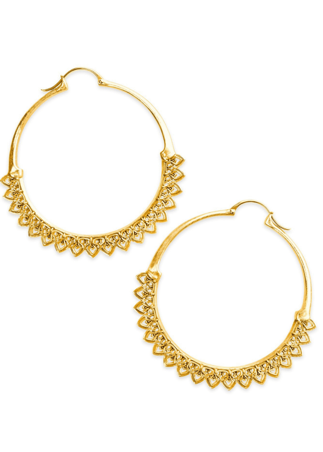 Corazon Hoop Earrings in 18k Gold - Veneka-Sustainable-Ethical-Jewelry-Astor & Orion Drop Ship