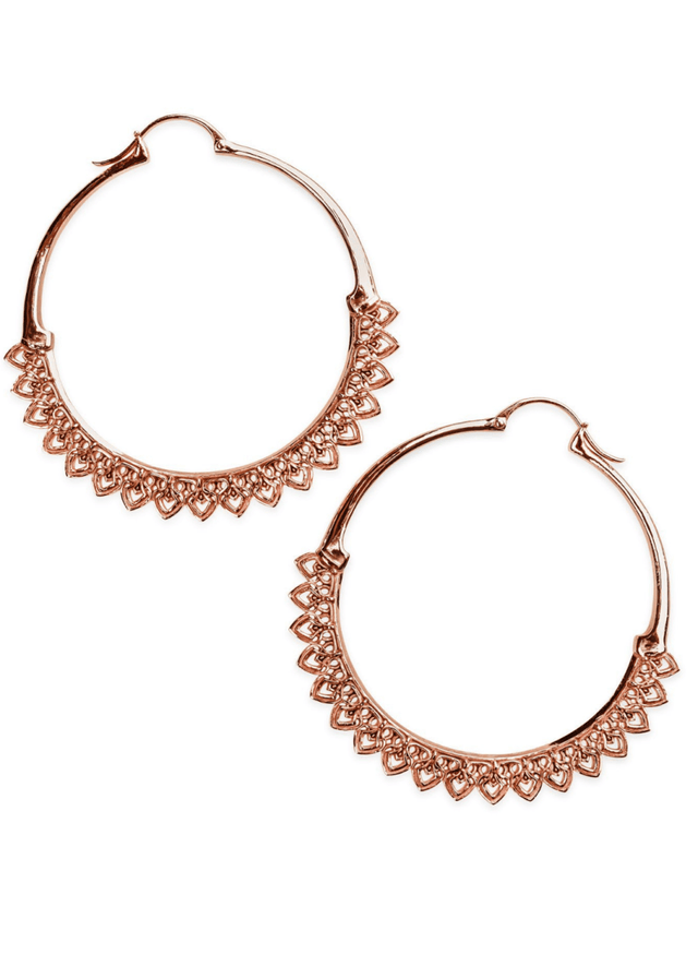 Corazon Hoop Earrings in Rose Gold - Veneka-Sustainable-Ethical-Jewelry-Astor & Orion Drop Ship