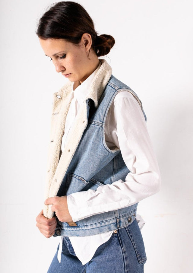 Denim Butterfly Vest "Prism Collection" - Veneka-Sustainable-Ethical-Jackets-Montie and Joie Drop Ship