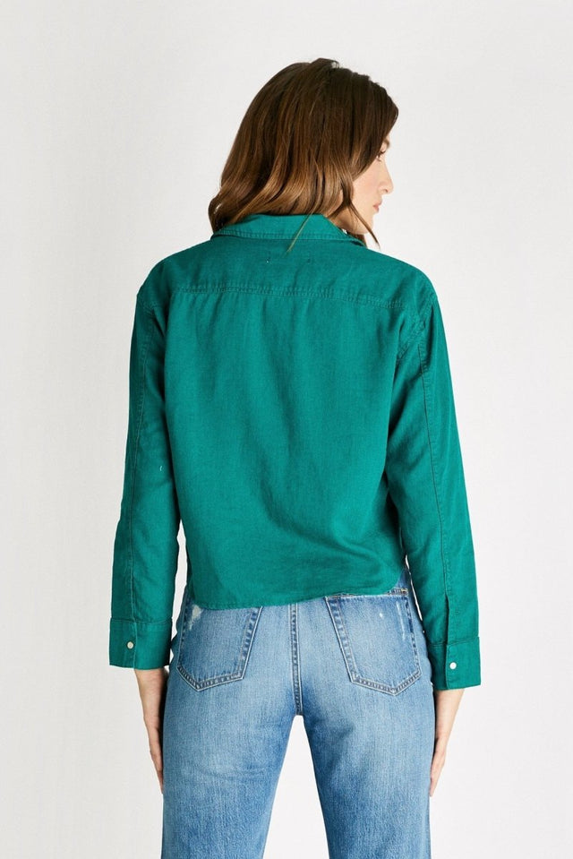 Diana Classic Shirt in Jade - Veneka-Sustainable-Ethical-Tops-Etica Denim Drop Ship