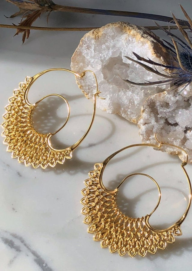 Dreamer Hoop Earrings in Gold - Veneka-Sustainable-Ethical-Jewelry-Astor & Orion Drop Ship