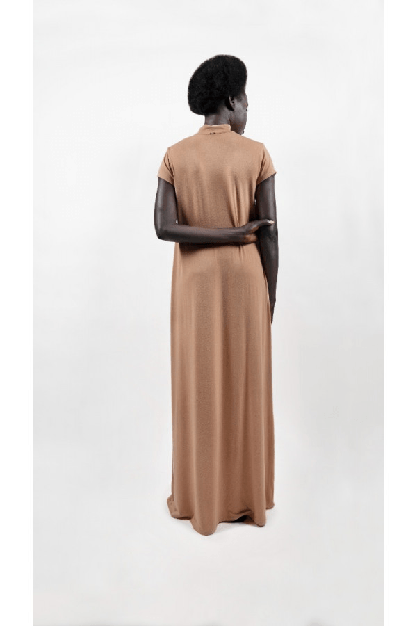 Dresden DRS Maxi Dress in Butterum - Veneka-Sustainable-Ethical-Dresses-1 People Drop Ship