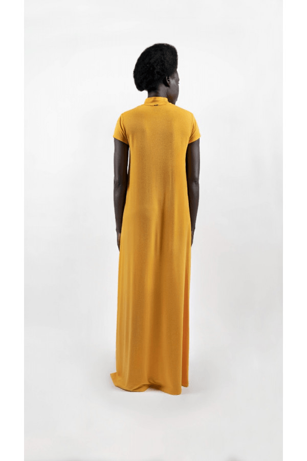 Dresden DRS Maxi Dress in Fenugreek - Veneka-Sustainable-Ethical-Dresses-1 People Drop Ship