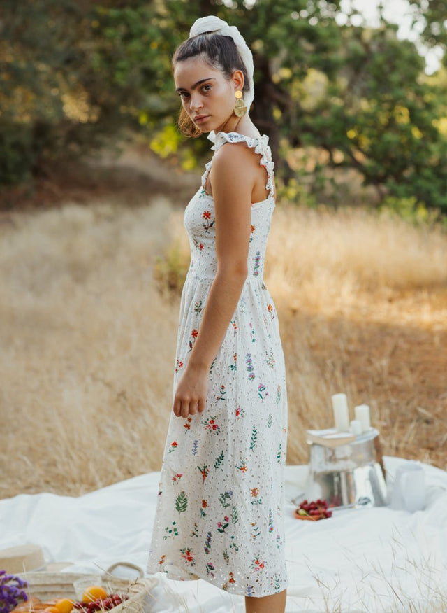 Dress in Summer Herbs Picnic - Veneka-Sustainable-Ethical-Dresses-Em & Shi Drop Ship