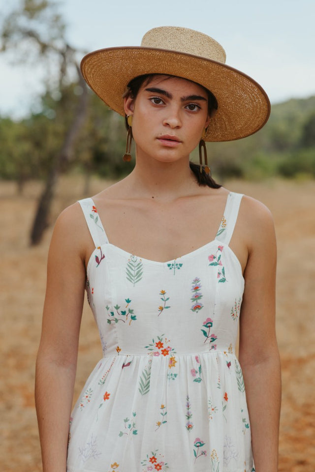 Dress in Summer Herbs Tiered - Veneka-Sustainable-Ethical-Dresses-Em & Shi Drop Ship