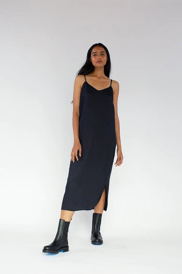 Easy Slip Dress in Black - Veneka-Sustainable-Ethical-Dresses-Neu Nomads Drop Ship