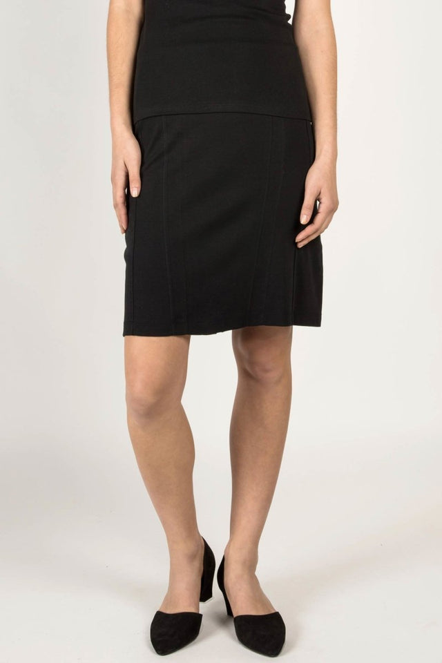 Essential Pencil Skirt in Black - Veneka-Sustainable-Ethical-Bottoms-Indigenous Drop Ship