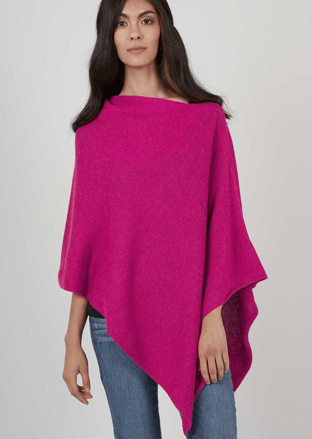 Essential Poncho in Blush - Veneka-Sustainable-Ethical-Jackets-Indigenous Drop Ship