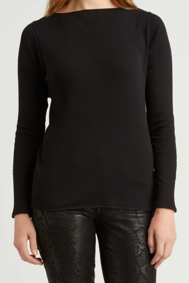 Essential Rib Boatneck in Lagoon - Veneka-Sustainable-Ethical-Tops-Indigenous Drop Ship