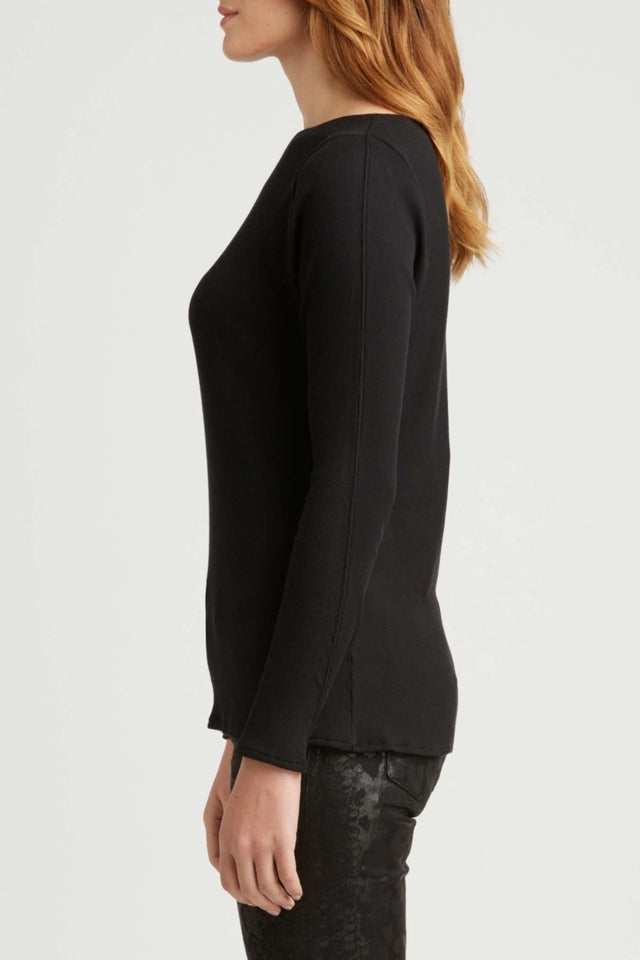 Essential Rib Boatneck in Lagoon - Veneka-Sustainable-Ethical-Tops-Indigenous Drop Ship