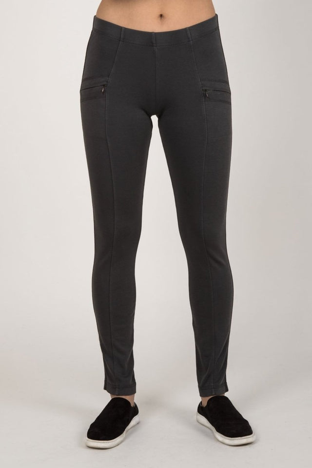 Essential Riding Pant in Charcoal - Veneka-Sustainable-Ethical-Bottoms-Indigenous Drop Ship