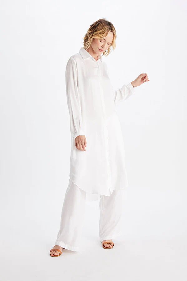 Essential Shirt Dress in White - Veneka-Sustainable-Ethical-Dresses-Neu Nomads Drop Ship