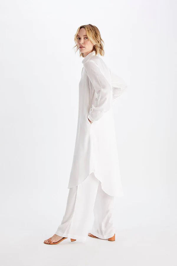 Essential Shirt Dress in White - Veneka-Sustainable-Ethical-Dresses-Neu Nomads Drop Ship