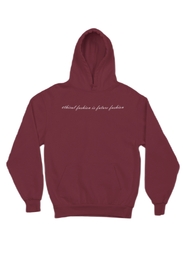 Ethical Fashion is Future Fashion Simple Unisex Hoodie in Maroon - Veneka-Sustainable-Ethical-Tops-J&R Artisan Fashion Drop Ship