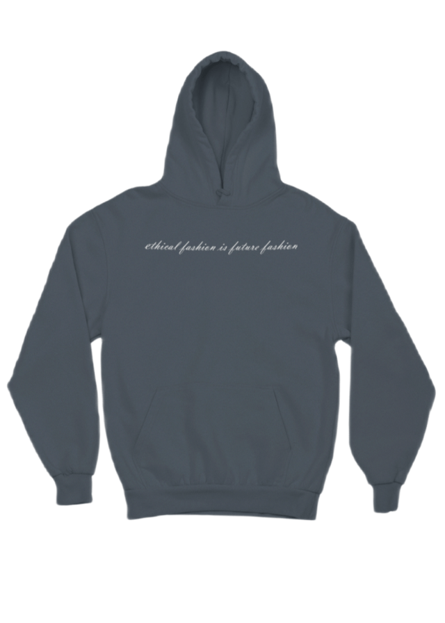 Ethical Fashion is Future Fashion Simple Unisex Hoodie in Navy - Veneka-Sustainable-Ethical-Tops-J&R Artisan Fashion Drop Ship