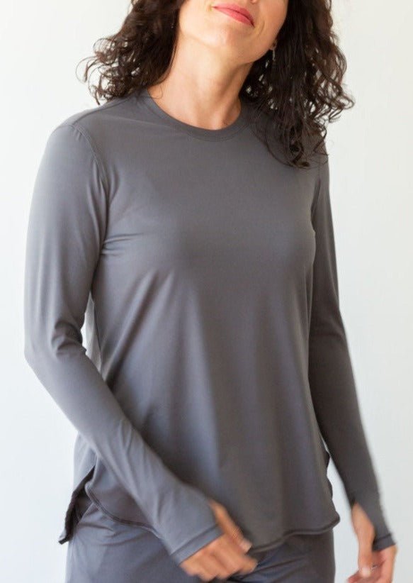 Every Wear Tunic in Graphite - Veneka-Sustainable-Ethical-Tops-Eclipse Drop Ship