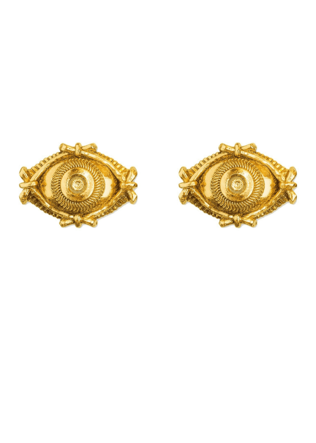 Eye Stud Earrings in Gold - Veneka-Sustainable-Ethical-Jewelry-Astor & Orion Drop Ship