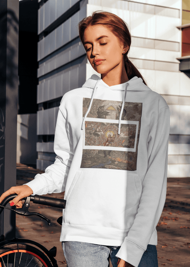 French Revolution Unisex Hoodie in White - Veneka-Sustainable-Ethical-Tops-J&R Artisan Fashion Drop Ship