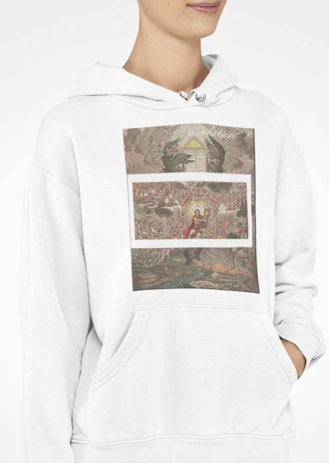 French Revolution Unisex Hoodie in White - Veneka-Sustainable-Ethical-Tops-J&R Artisan Fashion Drop Ship