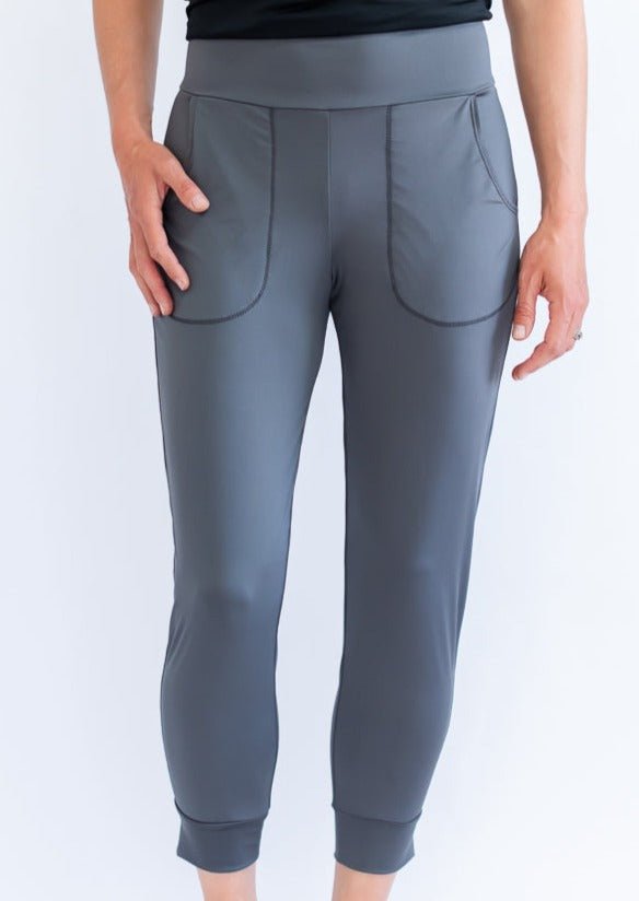 Full-Length Jogger in Graphite - Veneka-Sustainable-Ethical-Bottoms-Eclipse Drop Ship