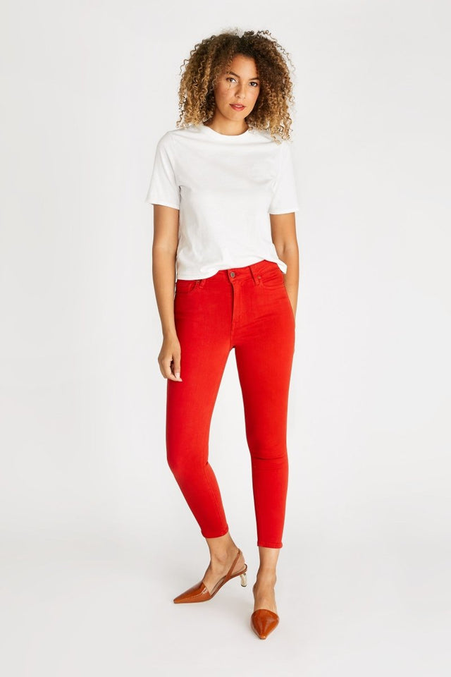 Giselle Mid Rise Skinny - Flame - Veneka-Sustainable-Ethical-Bottoms-Etica Denim Drop Ship