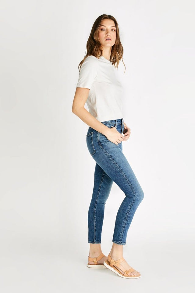 Giselle Mid Rise Skinny in Hot Springs - Veneka-Sustainable-Ethical-Bottoms-Etica Denim Drop Ship