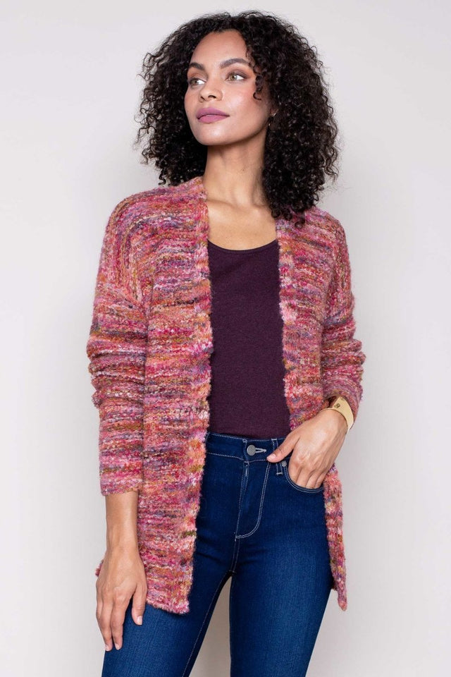 Hand Dyed Maras Cardigan in Terra Cotta Mix - Veneka-Sustainable-Ethical-Jackets-Indigenous Drop Ship