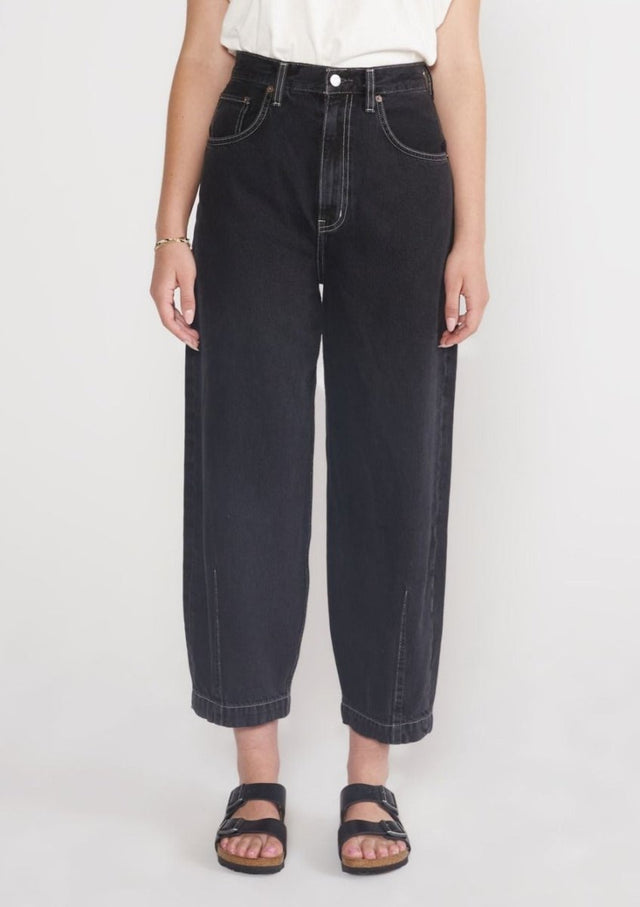 Iris Relaxed Taper - Obsidian - Veneka-Sustainable-Ethical-Bottoms-Etica Denim Drop Ship