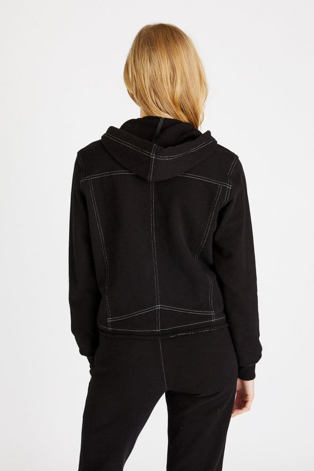 Jenna Hoodie in Black - Veneka-Sustainable-Ethical-Tops-Etica Denim Drop Ship