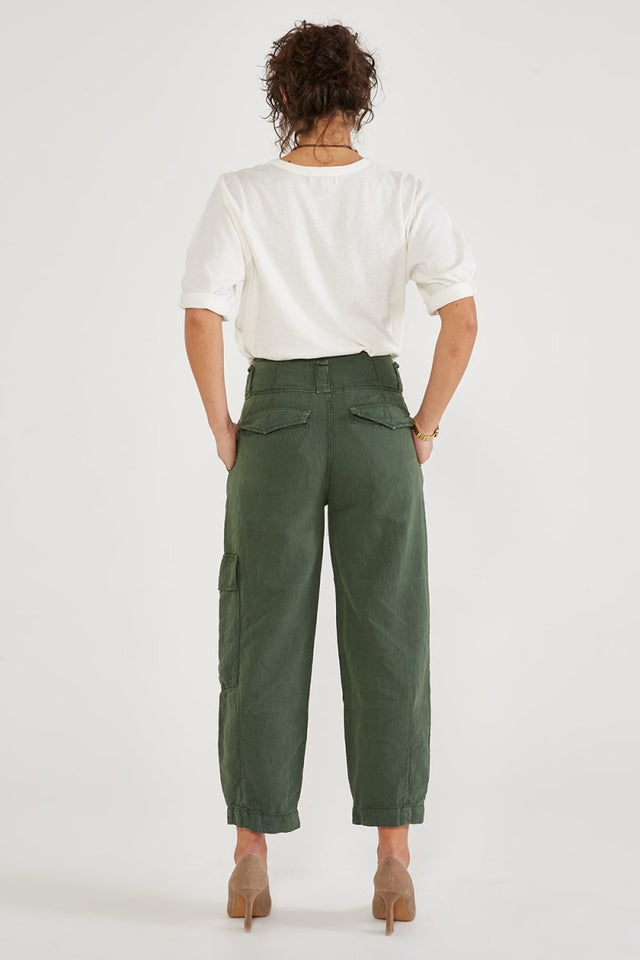 Juni Relaxed Cargo in Forest - Veneka-Sustainable-Ethical-Bottoms-Etica Denim Drop Ship