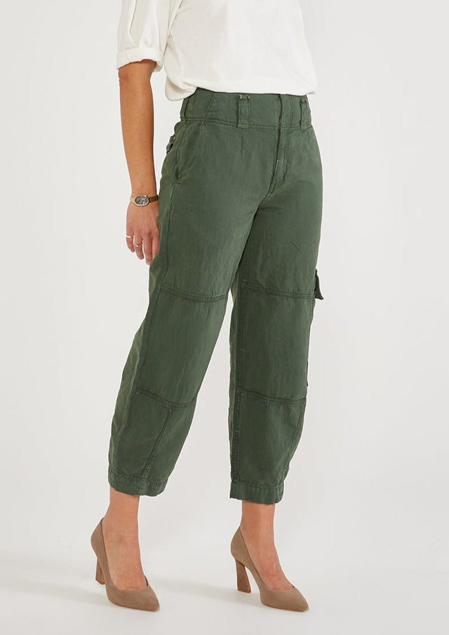 Juni Relaxed Cargo in Forest - Veneka-Sustainable-Ethical-Bottoms-Etica Denim Drop Ship