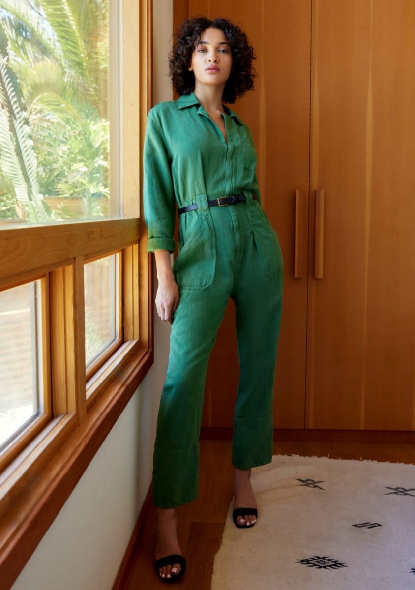 Kingsley Utility Jumpsuit in Juniper Veneka