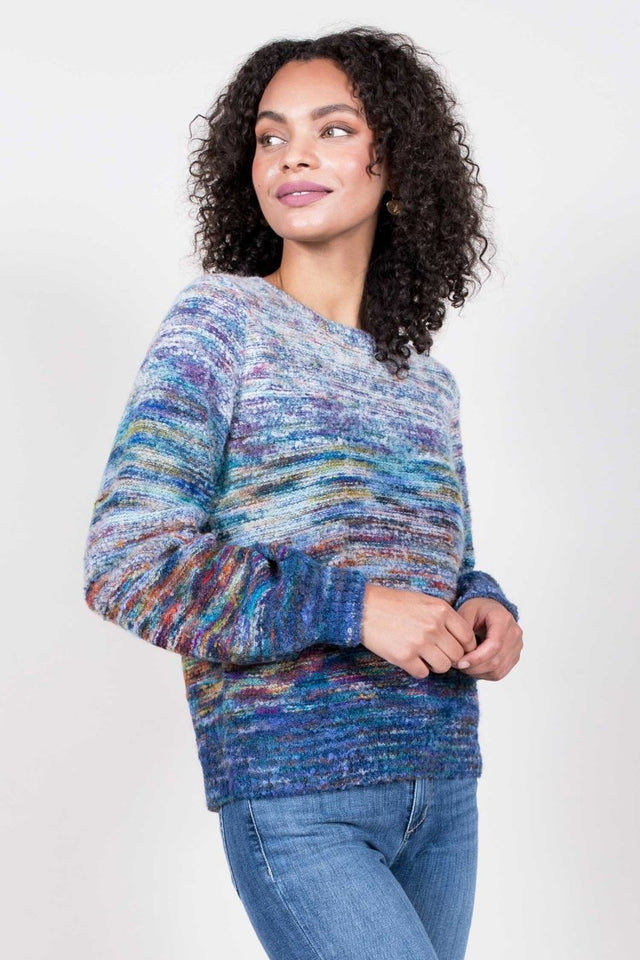 Lake Titicaca Hand Dyed Pullover in Blue Mix - Veneka-Sustainable-Ethical-Tops-Indigenous Drop Ship