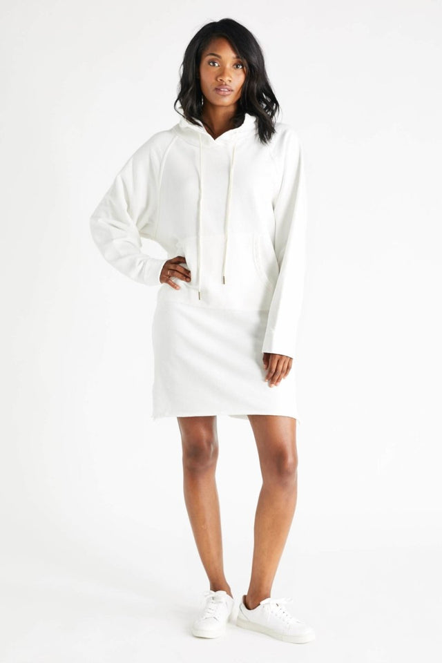 Layla Dress in White - Veneka-Sustainable-Ethical-Dresses-Etica Denim Drop Ship