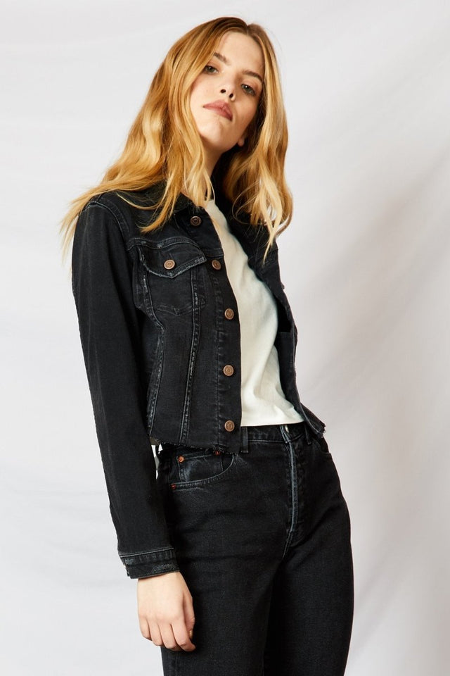 Lennox Jacket in Loved Black - Veneka-Sustainable-Ethical-Jackets-Etica Denim Drop Ship