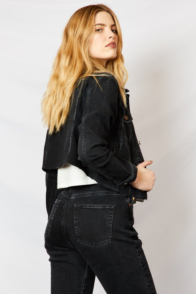 Lennox Jacket in Loved Black - Veneka-Sustainable-Ethical-Jackets-Etica Denim Drop Ship