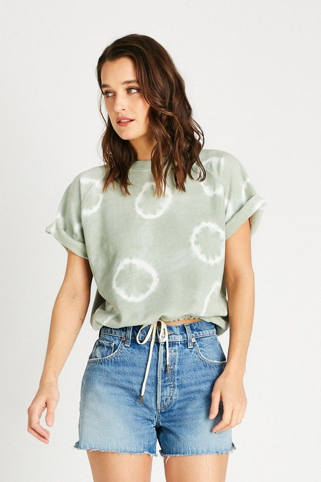 Lindsay Muscle Tee in Superbloom Agave - Veneka-Sustainable-Ethical-Tops-Etica Denim Drop Ship