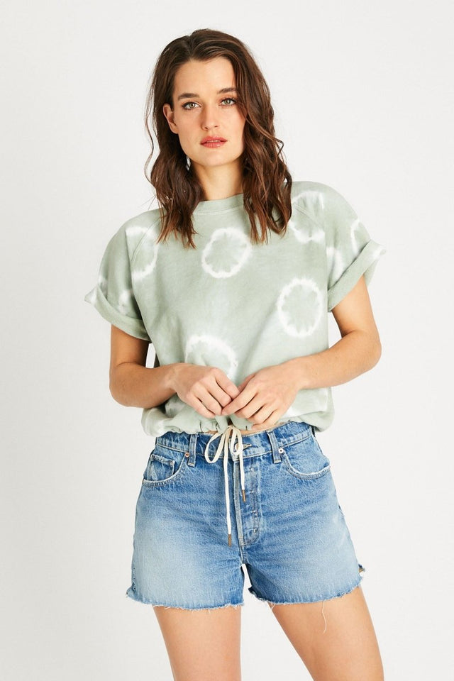 Lindsay Muscle Tee in Superbloom Agave - Veneka-Sustainable-Ethical-Tops-Etica Denim Drop Ship