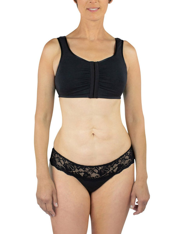 Maia Front Close Bra in Black - Veneka-Sustainable-Ethical-Tops-Everviolet Drop Ship