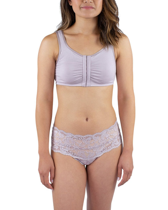 Maia Front Close Bra in Mauve - Veneka-Sustainable-Ethical-Tops-Everviolet Drop Ship