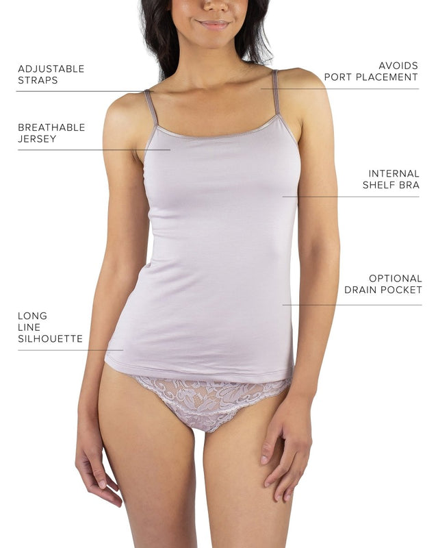 Maia Sustainable Jersey Camisole in Mauve - Veneka-Sustainable-Ethical-Tops-Everviolet Drop Ship