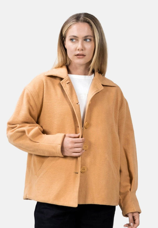 Malmö MMX Cocoon Jacket in Doe - Veneka-Sustainable-Ethical-Jackets-1 People Drop Ship