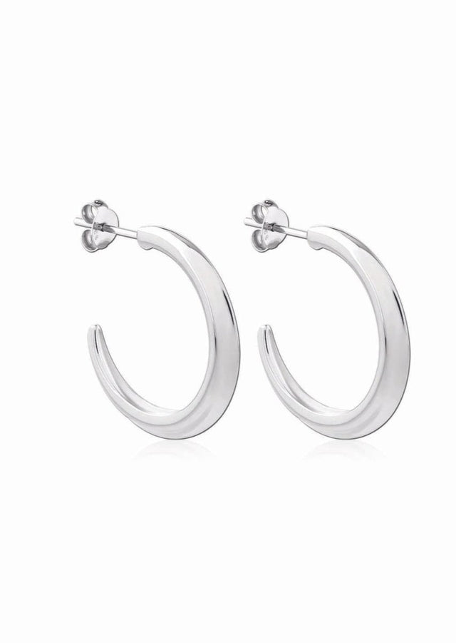 Medium Hoop Earrings in Silver - Veneka-Sustainable-Ethical-Jewelry-Astor & Orion Drop Ship