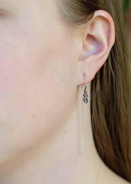 Melody Threader Earring in Silver - Veneka-Sustainable-Ethical-Jewelry-Astor & Orion Drop Ship