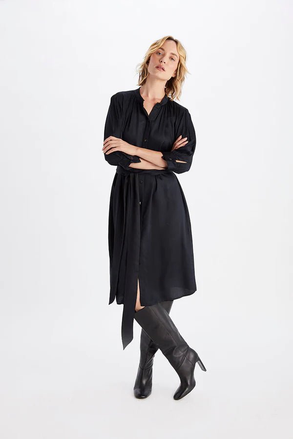 Michi Dress in Black - Veneka-Sustainable-Ethical-Dresses-Neu Nomads Drop Ship