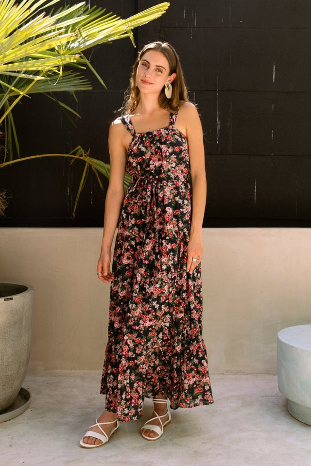 Midnight Love Tiered Dress - Veneka-Sustainable-Ethical--Em & Shi Drop Ship