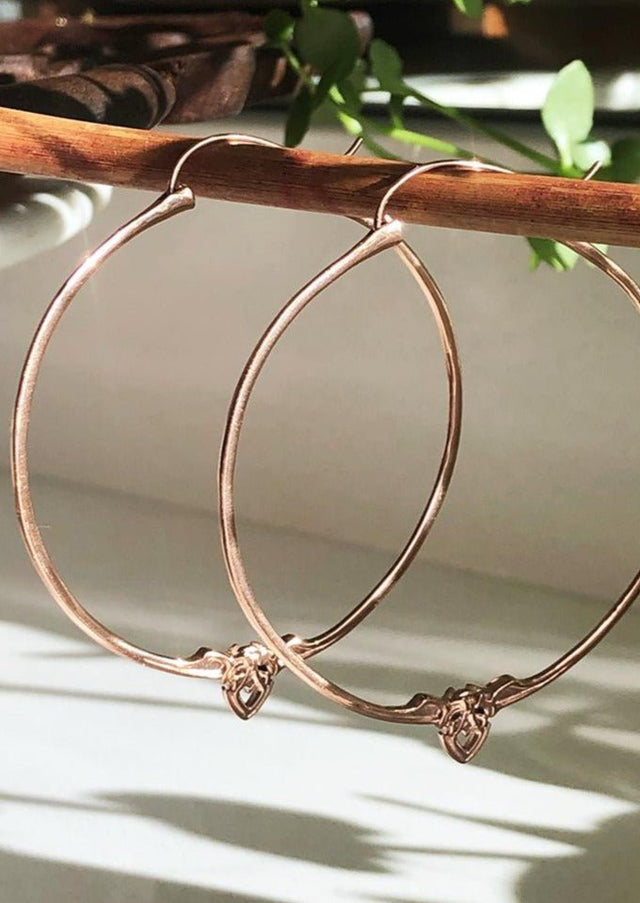 Minimalist Hoops in Rose Gold - Veneka-Sustainable-Ethical-Jewelry-Astor & Orion Drop Ship