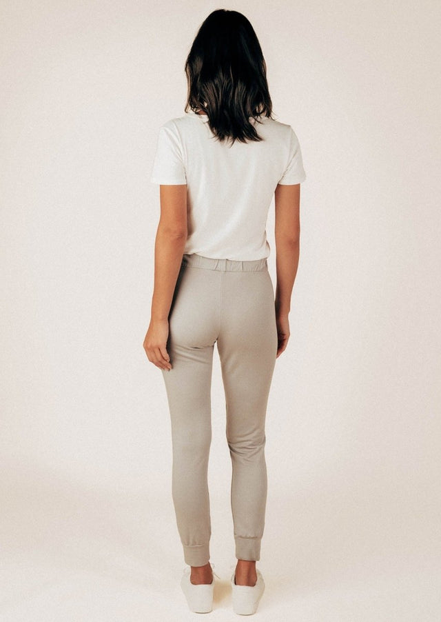 Naomi Sweatpant in Ice Gray - Veneka-Sustainable-Ethical-Bottoms-Graceful District Drop Ship