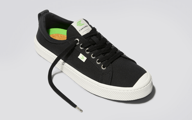 OCA Low Black Canvas Sneaker Women - Veneka-Sustainable-Ethical-Footwear-Cariuma Drop Ship
